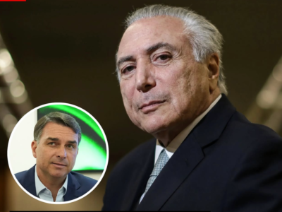 Michel Temer acaba de gravar vídeo em manifestação de apoio a Flávio Bolsonaro no segundo turno. ASSISTA