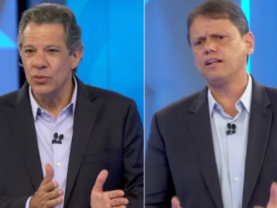 Tarcísio precisou explicar durante debate o que é déficit a Haddad
