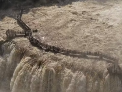 Preocupante: Rio Iguaçu atinge vazão impressionante e muda cenário das famosas cataratas; VEJA VÍDEO